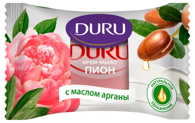 Крем-мыло DURU 1+1 Пион и масло арганы 80г