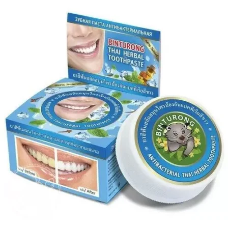Зубная паста Binturong Antibacterial Thai Herbal Toothpaste, «Антибактериальная», Тайланд, 33 г