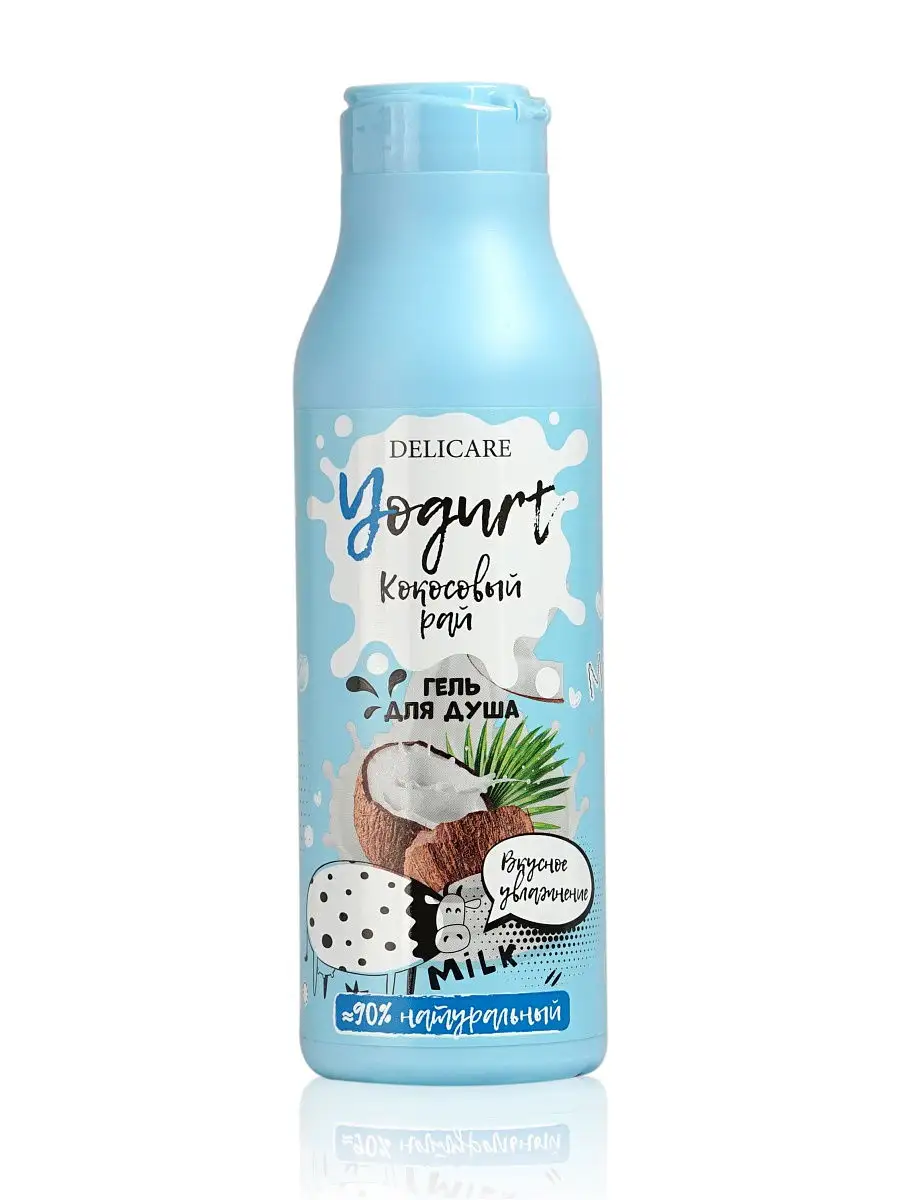 Крем-гель для душа DELICARE Yogurt Кокосовый Рай 400мл