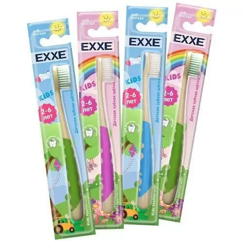 Unisource Shanghai Co.,Ltd. Детская зубная щетка EXXE Kids, мягкая