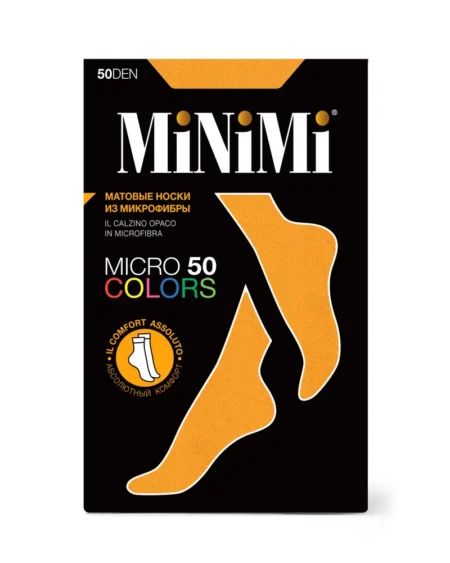 Носки женские капроновые MiNiMi Colors 50 den, 1 пара, цвет Ambra