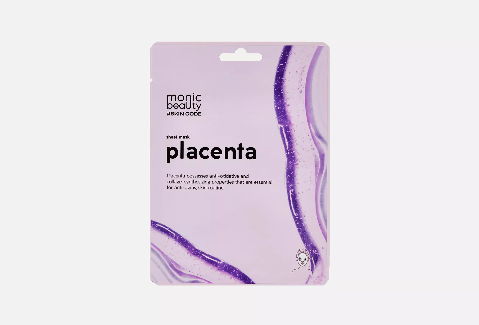Тканевая маска для лица MONIC BEAUTY Skin Code Плацента, 25мл
