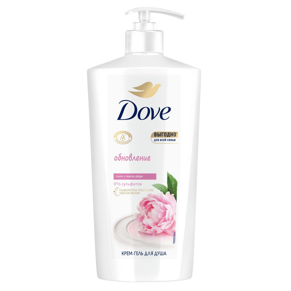 Гель-крем для душа DOVE Сливочная ваниль и пион 610мл