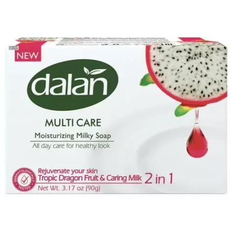 Мыло твёрдое DALAN Multi Care 150гр 2в1 Питайя Молоко