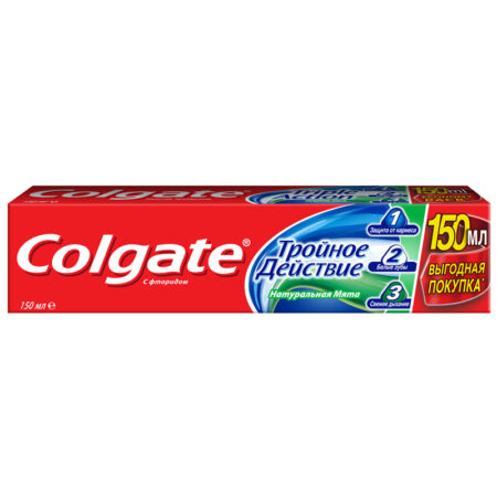 Зубная паста Colgate Тройное действие фтор комплексный уход, 150 г