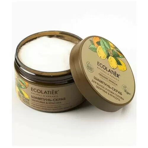 Ecolatier GREEN Шампунь-скраб для волос и кожи головы Здоровье & Красота Серия ORGANIC MARULA, 300 г