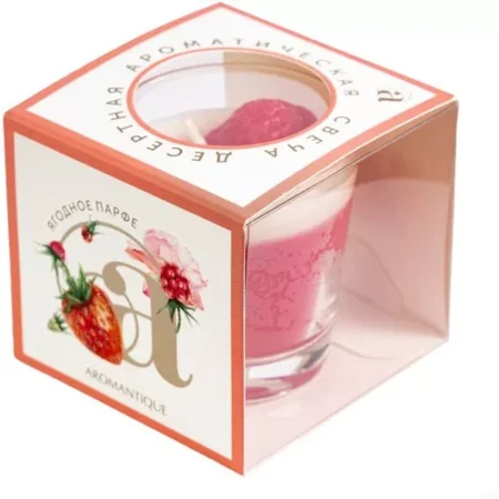 AROMANTIQUE Свеча ароматическая в стакане «Ягодное парфе», 60 г