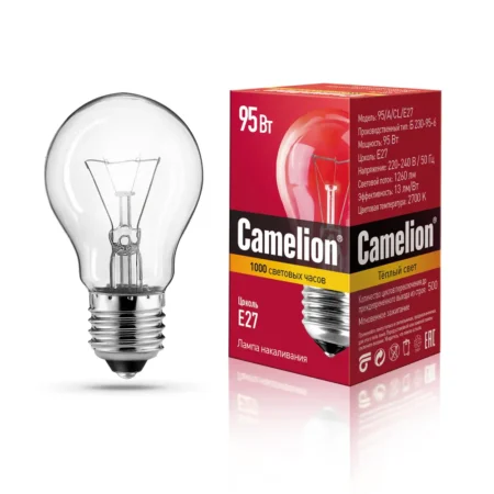 Лампа накаливания Camelion 95 Вт цоколь E27