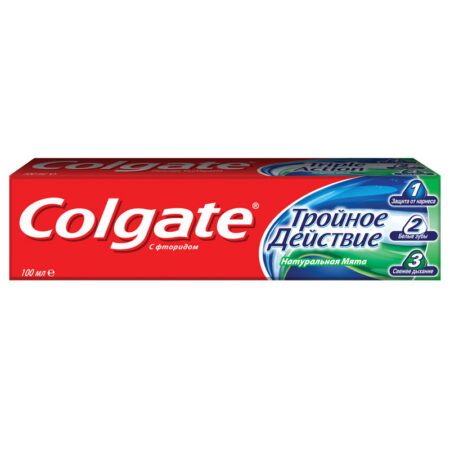 Зубная паста Colgate Тройное действие фтор/мята комплексный уход, 100 г