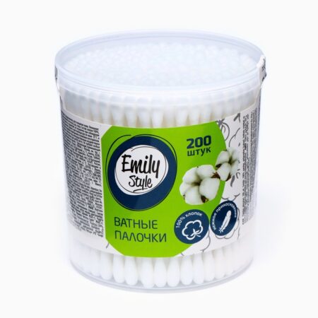 Ватные палочки Emily Style в банке 200шт