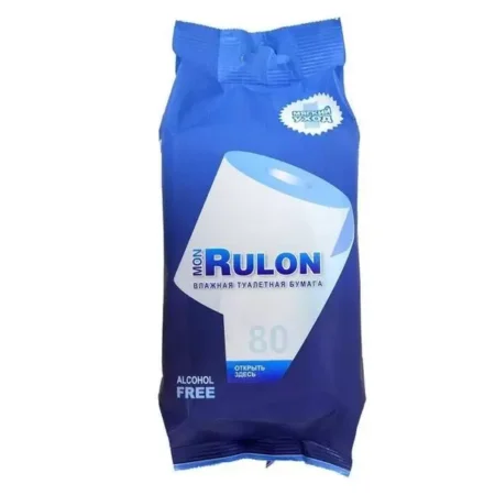Влажная туалетная бумага «Mon Rulon», 80 штук