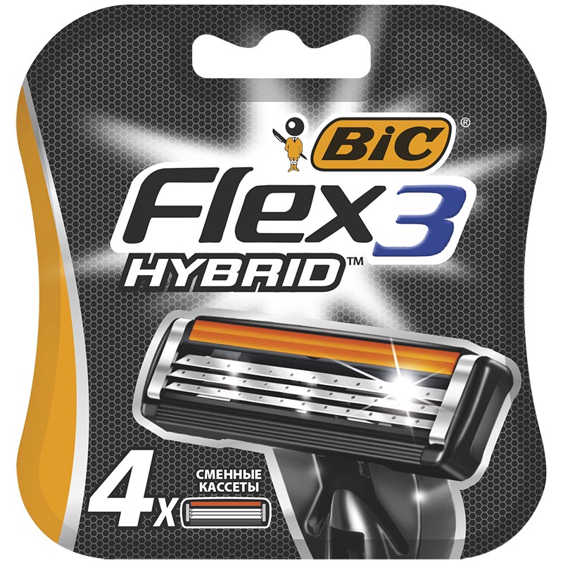 Картриджи для бритвы BIC Flex 3 Hybrid, 4 шт