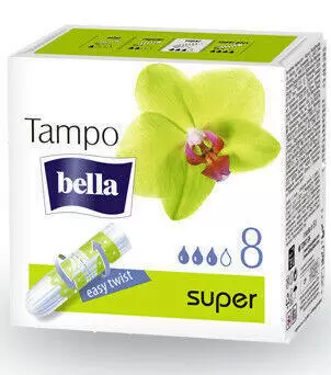 Тампоны женские гигиенические без аппликатора Bella Premium Comfort марки «Tampo Bella» Super, 8 штук