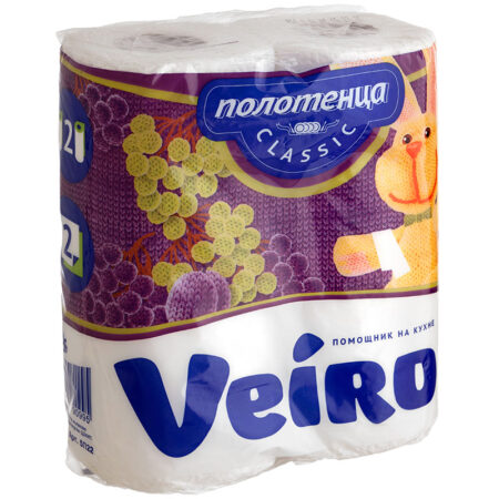 Бумажные полотенца Veiro двухслойные, 2 шт