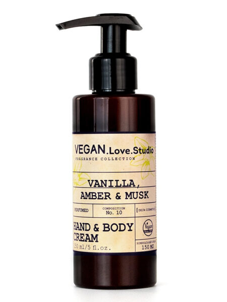 Крем для рук и тела парфюмированный VEGAN.Love.Studio Vanilla, Amber, Musk 150мл