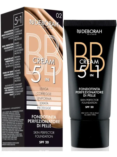 Тональный ВВ-крем DEBORAH BB Cream 5 In 1 Skin Perfector Foundation 30 мл, т.00