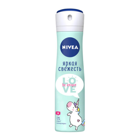 Антиперспирант Nivea LoveBeUnique «Яркая свежесть», женский, 150 мл