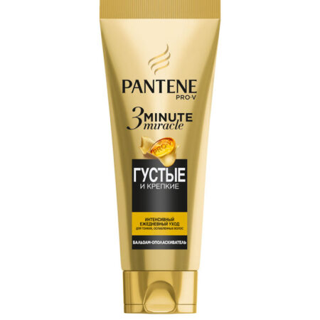 Бальзам-ополаскиватель Pantene Густые и крепкие восстановление/объем/укрепление, 200 мл