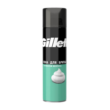 Пена для бритья Gillette Classic, с ароматом ментола, мужская, 200 мл