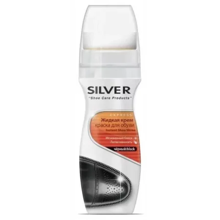 Крем-краска для обуви «Silver Premium», цвет: черный, 75 мл