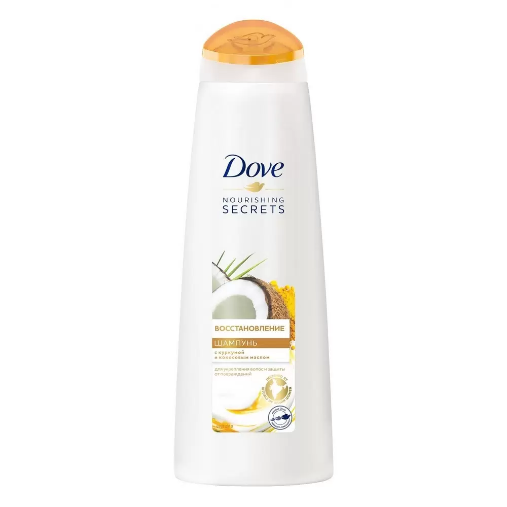 Шампунь для волос DOVE Восстановление куркума и кокос 380мл