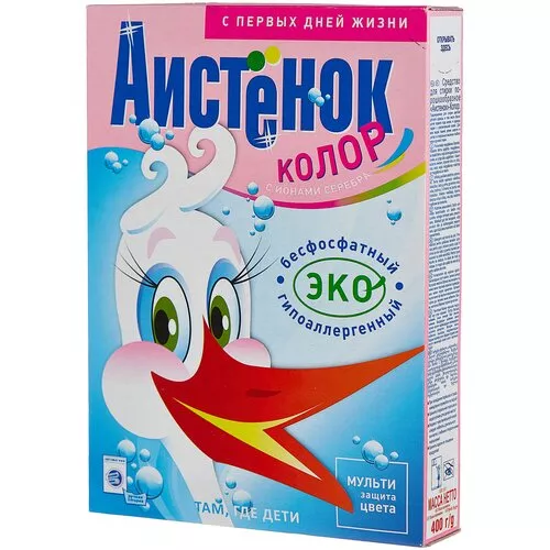 Стиральный порошок для детского белья АИСТЕНОК Колор 400г