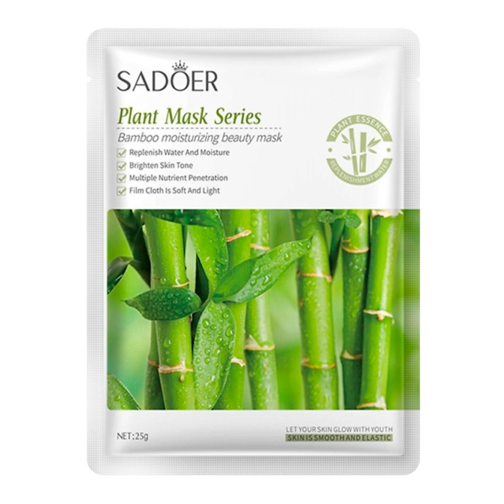 Маска для лица тканевая SADOER бамбук 25г
