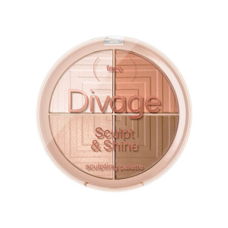 Палетка для лица Divage, скульптурирующая, Sculpt&Shine, 12 г