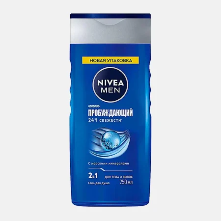 Гель для душа мужской NIVEA Пробуждающий 2в1 250мл