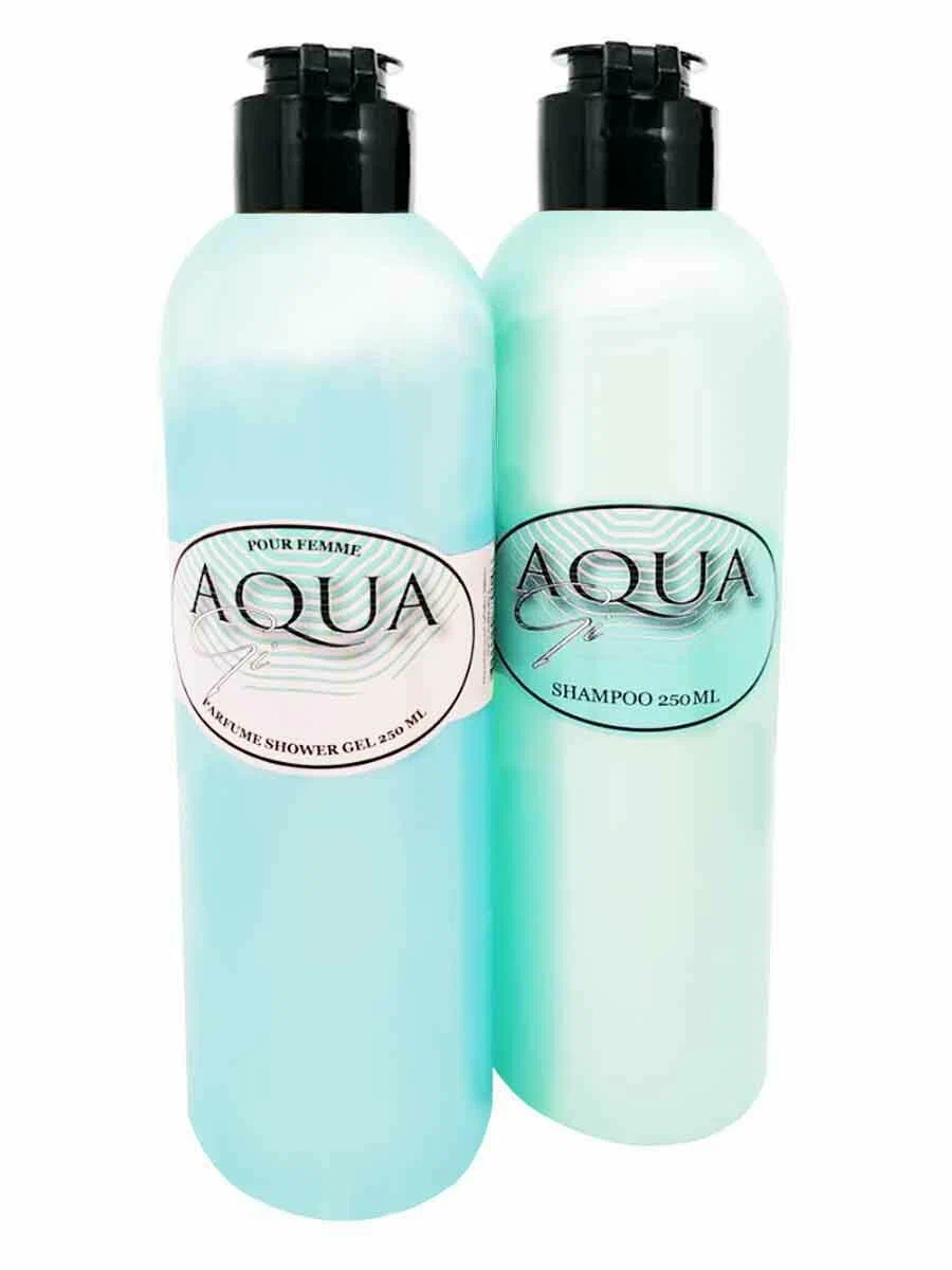 Подарочный набор женский Фестива Aqua Gi гель для душа 250мл и шампунь 250мл)