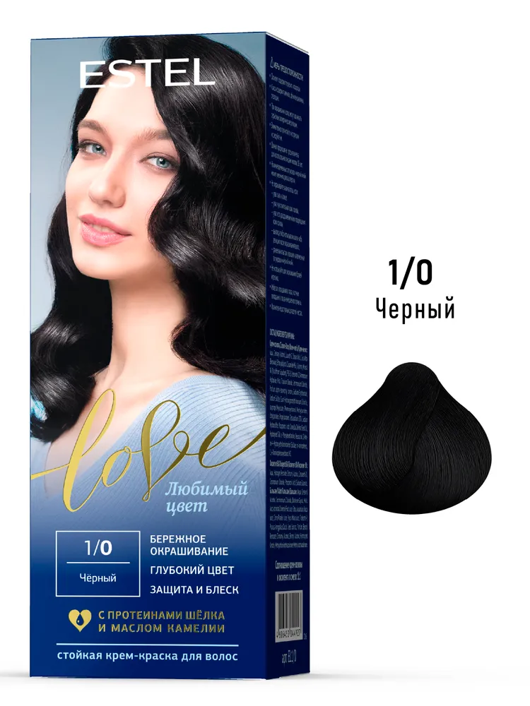 Крем-краска для волос ESTEL Love 1/0 Черный