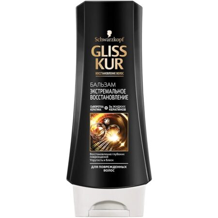 Бальзам для волос Gliss Kur «Экстремальное восстановление» для сильно поврежденных и сухих волос, 200 мл