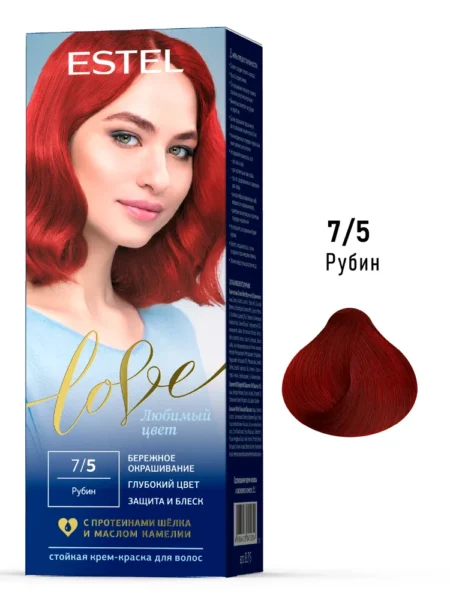 Крем-краска для волос ESTEL Love 7/5 Рубин
