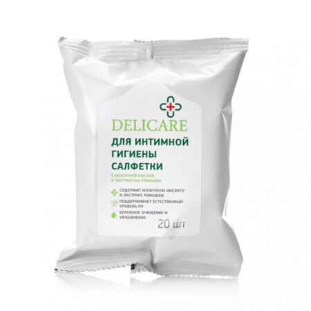 Влажные салфетки DELICARE для интимной гигиены 20шт