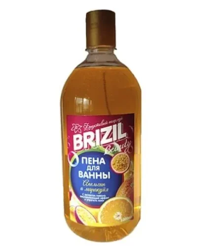 Пена для ванны BRIZIL BEAUTY Фруктовый поцелуй апельсин и маракуйя  1000мл