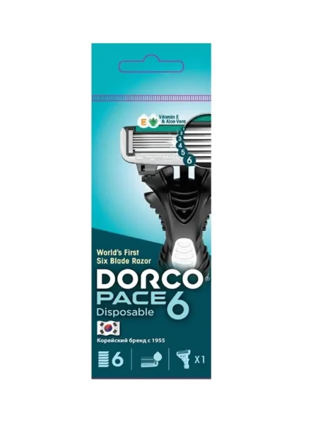 Станок для бритья одноразовый DORCO Pace с 6 лезвиями, мужской 1шт