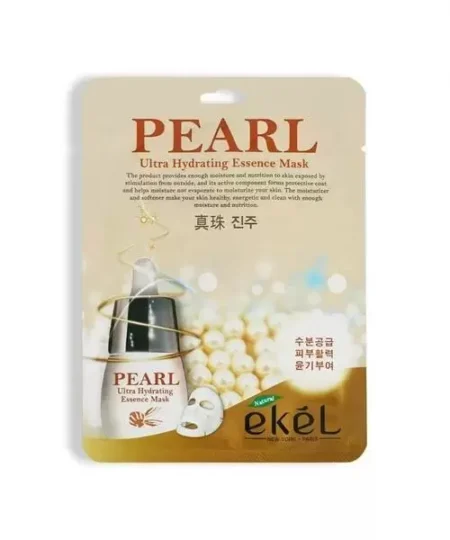 EKEL Pearl Ultra Hydrating Essence Mask Тканевая маска для лица с экстрактом жемчуга 10 уп.