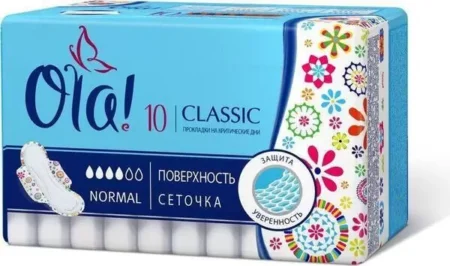 Прокладки Ola! «Wings Classic Singles Normal. Поверхность сеточка»