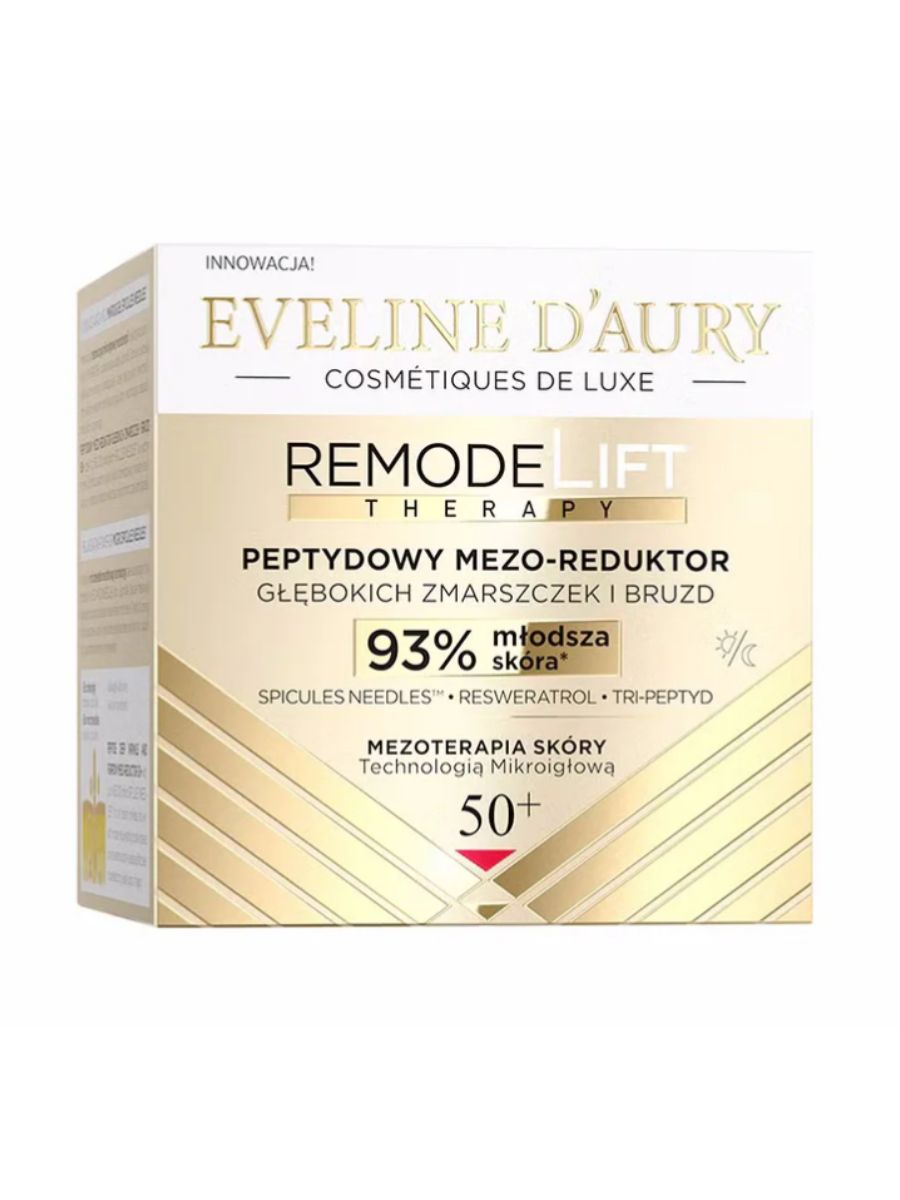 Крем для лица EVELINE RemodeLIFT THERAPY пептидный мезо восстановитель против глубоких морщин 50+, 50мл