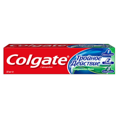 Зубная паста Colgate Тройное действие фтор комплексный уход, 50 г